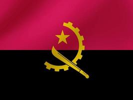 vector ilustración ondulada realista del diseño de la bandera de angola