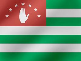 Vector Realistic Wavy Illustration Of Abkhazia Flag Design