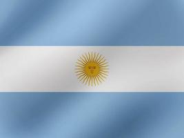 vector ilustración ondulada realista del diseño de la bandera argentina