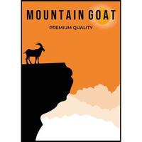 Goat Simple poster Logo Design minimalist vector design
