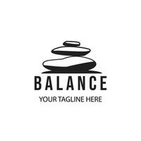 stone logo vector illustration design balance