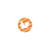 chicken art design vector logo line minimalist illustration