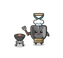 shovel barbeque chef with a grill vector