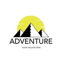 adventure line art minimalist logo vector illustration design