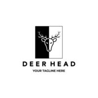 deer line art minimalist logo vector illustration design