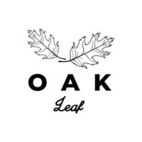 oak logo line art minimalist vector illustration design