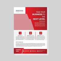 Red Corporate Flyer Template vector