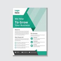 Abstract Green Corporate Business Flyer Template vector