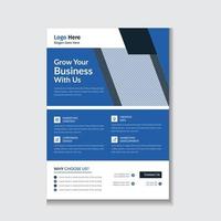 Modern Blue Corporate Business Flyer Template vector