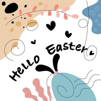 Abstract Easter Pattern Collection vector