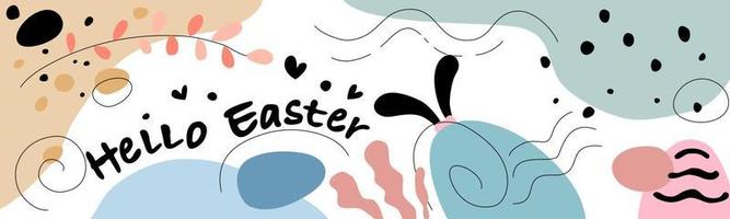 Abstract Easter Egg Pattern Collection vector