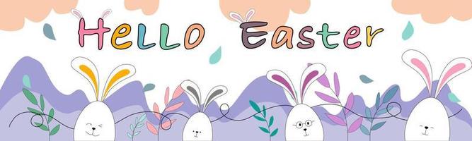 Abstract Easter Egg Pattern Collection vector