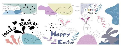 Abstract Easter Egg Pattern Collection vector