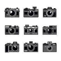 conjunto de vectores de iconos de cámara