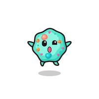 amoeba character is jumping gesture vector