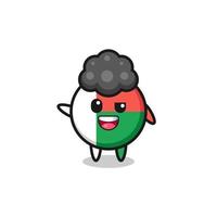 madagascar flag character as the afro boy vector