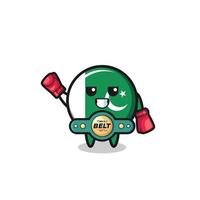 pakistan flag boxer mascot character vector