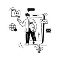 Sqe course hand drawn illustration is up for premium use vector