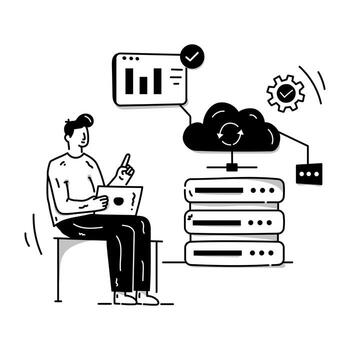 Chart inside web denoting vector of bi services