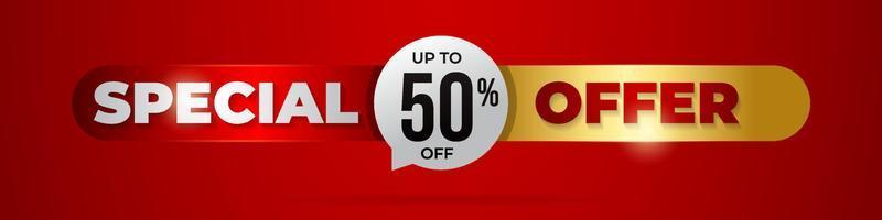 Special offer sale banner vector besign, discount label and sticker for media promotion product