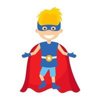 Super hero kid cartoon vector