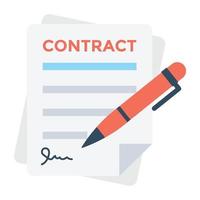 Trendy Contract Concepts vector