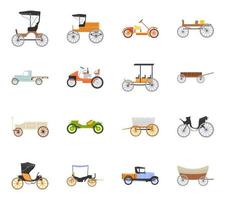 Retro cab or carriage collection vector