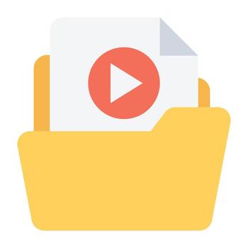 conceptos de carpetas de video vector