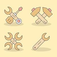 A set of repair tool icon vectors Ico tool symbol isolated