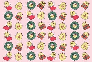 Illustration vector graphic of animal character christmas good for background pattern