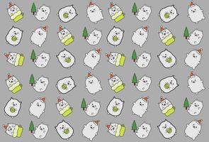 Illustration vector graphic of animal character christmas good for background pattern