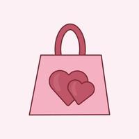 Valentine days icon isolated soft pink background. Vector