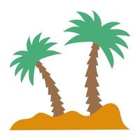 Two date palms vector