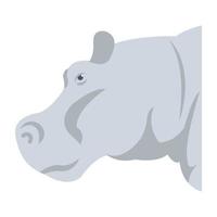 Trendy Hippopotamus Concepts vector