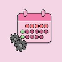 Illustration vector graphic of calender flat illustration icon