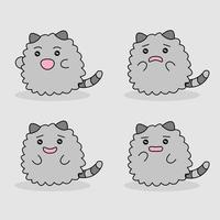 Cute cartoon sheep set vector