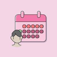 Illustration vector graphic of calender flat illustration icon