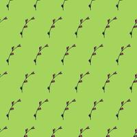 Seamless spring pattern with twigs and leaves vector