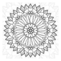 Circular pattern in form of mandala for Henna, Mehndi, tattoo, decoration. Decorative ornament in ethnic oriental style. Coloring book page. vector