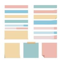 A frame set of sticky notes. This illustration is related to memo, note, paper, decoration, business, etc. vector