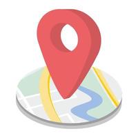 map and pin location vector