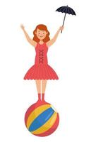 ballet dancer in balloon vector