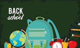 back to school postcard vector