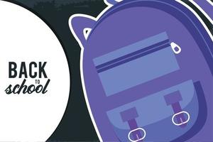 back to school bagpack vector