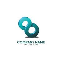 Number eight vector illustration for logo or business identity