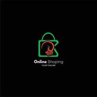 Online shopping Logo Design. logo illustration. vector