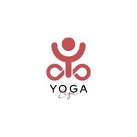 logotipo de vida de yoga simple moderno vector