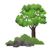 árbol y arbusto vector