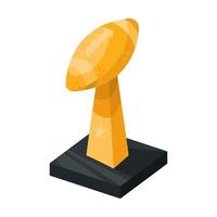 american football trophy vector