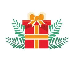 merry christmas giftbox vector